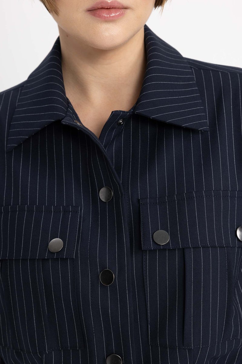 DeFacto Blue Woman Regular Fit Jacket Casual - Image 5